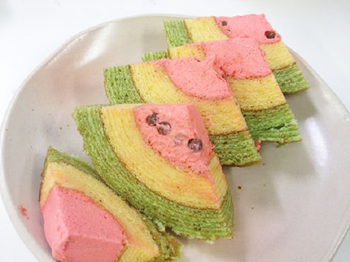 日本大人氣《西瓜年輪蛋糕》快來看令人瘋狂的剖面圖